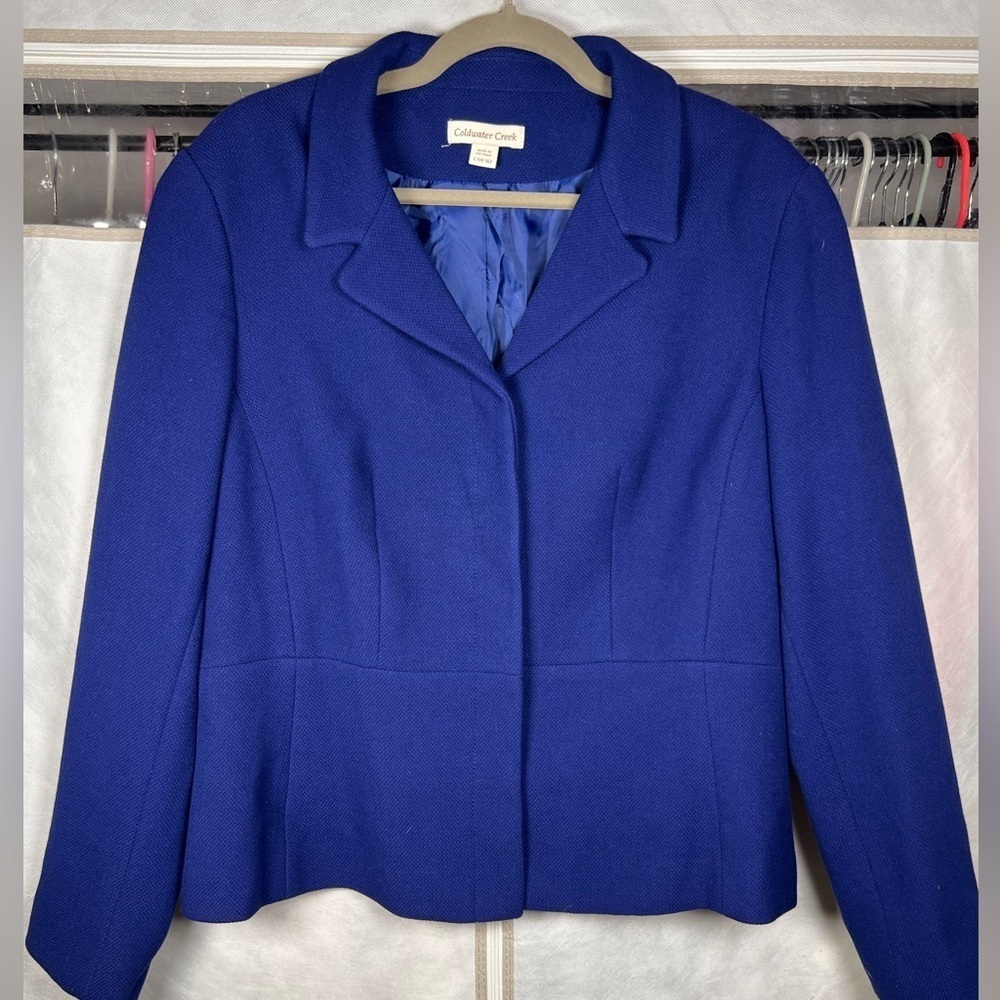 NWT Coldwater Creek Women's Royal Blue Blazer size L